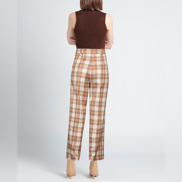 NWT High-Waisted, Plaid Trousers - Picture 3 of 6